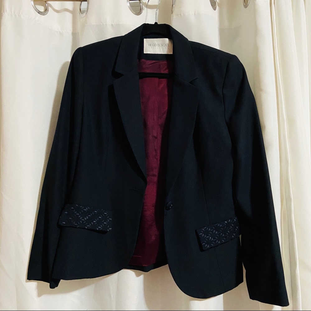 HUGO BUSCATI BLACK SUIT BLAZER
